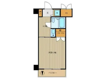 駒込グローリア初穂(1K/5階)の間取り写真