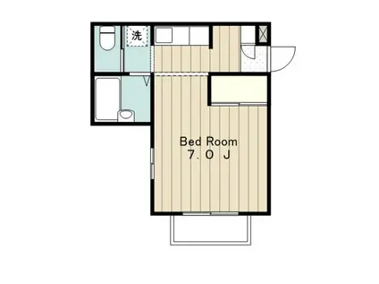 パークハイム(1K/1階)の間取り写真