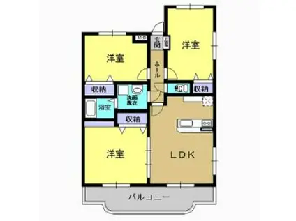 Y&M アグリザードII(3LDK/3階)の間取り写真