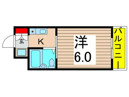 ウィンベルソロ梅島第3(1K/2階)の間取り写真