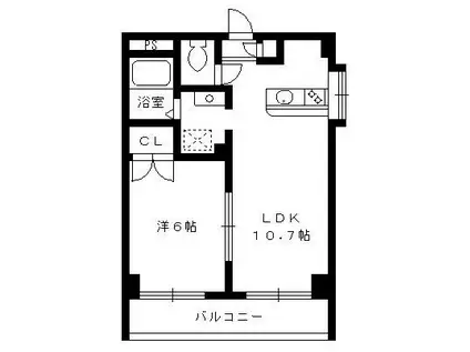リッシュ・アヴェニール(1LDK/5階)の間取り写真
