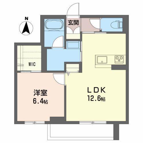 プレミアム虎丸(1LDK/1階)の間取り写真