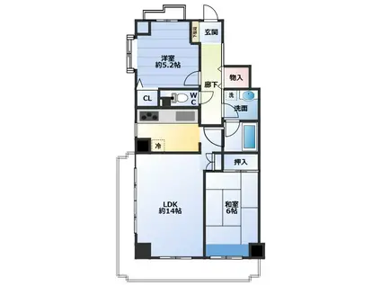 メイプルコート大宮(2LDK/1階)の間取り写真