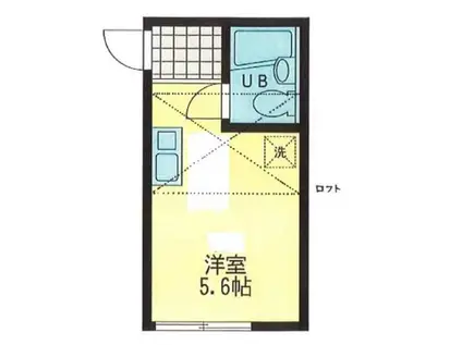 カーサ・クオーレ神大寺(ワンルーム/2階)の間取り写真