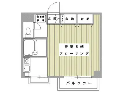 パティオ市ヶ尾(ワンルーム/3階)の間取り写真