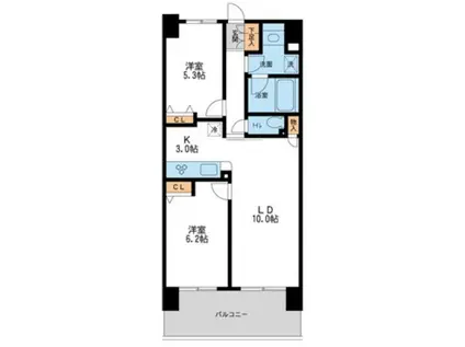 レジディア南千住(2LDK/4階)の間取り写真