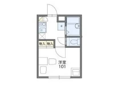 レオパレスフェンテII(1K/2階)の間取り写真