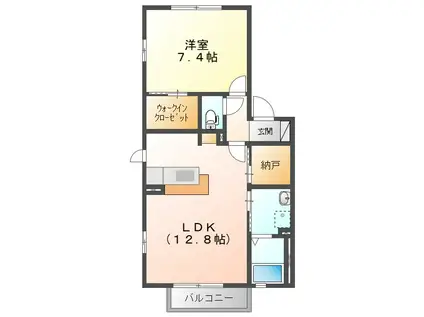 JOIE ジョワ(1LDK/2階)の間取り写真