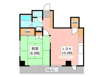 インペリアルハイツ(1LDK/5階)の間取り写真