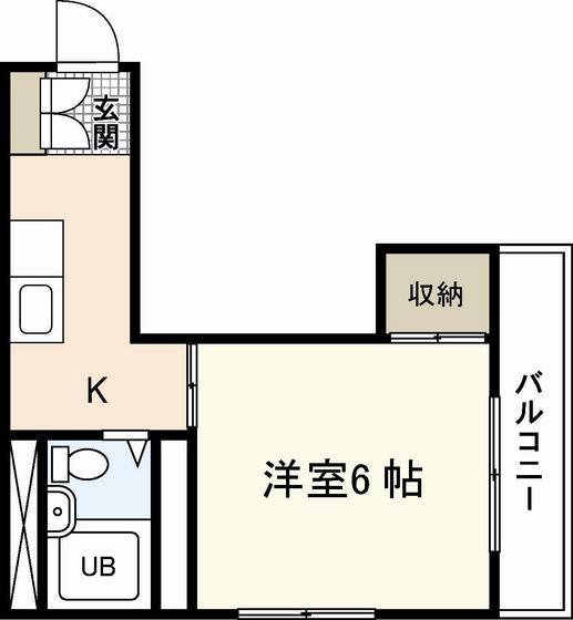 大光ビル(1K/4階)の間取り写真