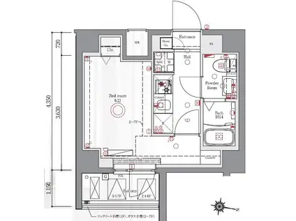 AZEST立石II(1K/4階)の間取り写真