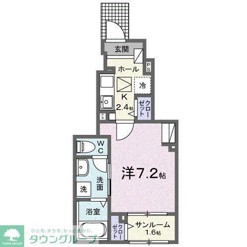 ナナラーピカケ(1K/1階)の間取り写真