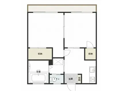 小澤ビル(2K/2階)の間取り写真