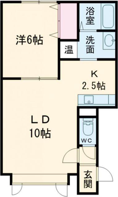 K.M.K(1LDK/1階)の間取り写真