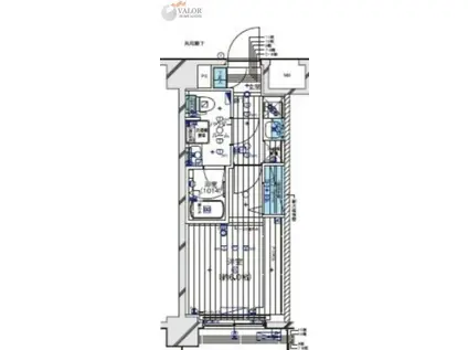 メインステージ横濱伊勢佐木II(1K/5階)の間取り写真