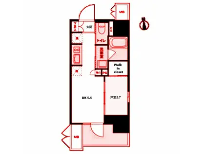 ザ・ライオンズフォーシア鶴(1DK/3階)の間取り写真