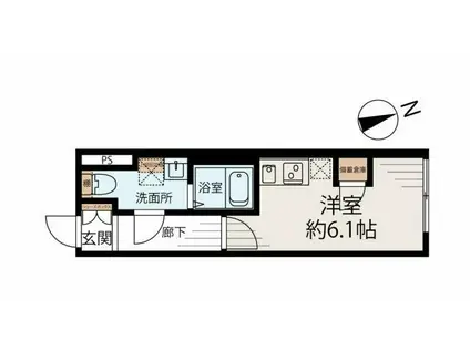 アルファ早宮(ワンルーム/2階)の間取り写真