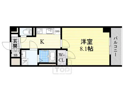 M´S COMFORT ESAKA(1K/3階)の間取り写真