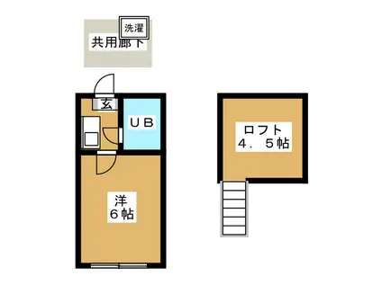 アークヒルズ(1K/2階)の間取り写真
