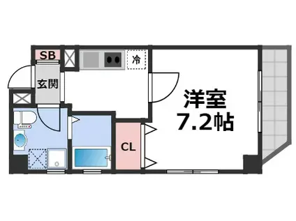 RITZ新今里(1K/5階)の間取り写真