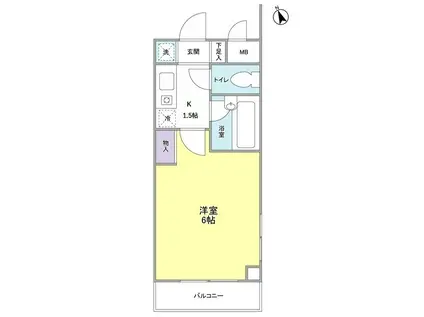 サクラーレB(1LDK/1階)の間取り写真