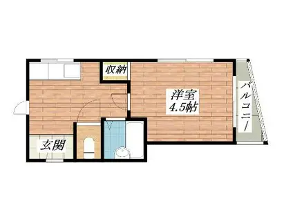 スミエール21(1K/3階)の間取り写真