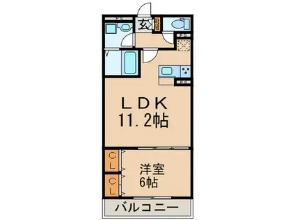 リブリ・SUNNY HILL(1LDK/1階)の間取り写真