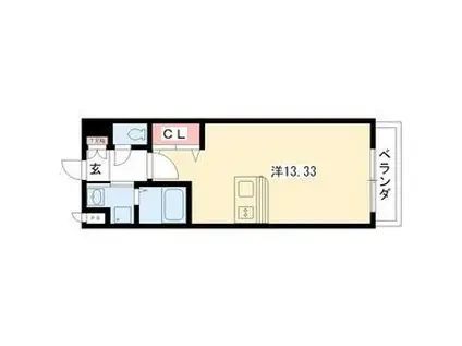 PLATINUM N(ワンルーム/3階)の間取り写真