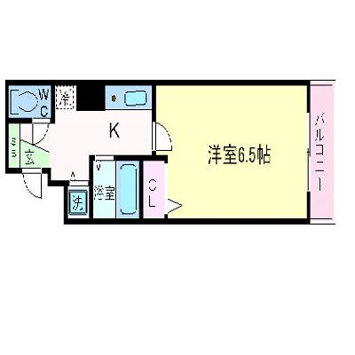 プレサンス梅田フロンティア(1K/7階)の間取り写真