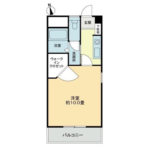 QUA21(1K/3階)の間取り写真