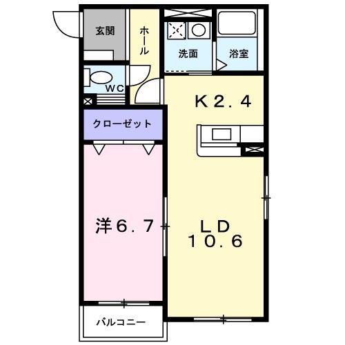 CASATOKITOU(1LDK/4階)の間取り写真