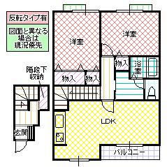 ボヌ-ル・フラグランスA(2LDK/2階)の間取り写真