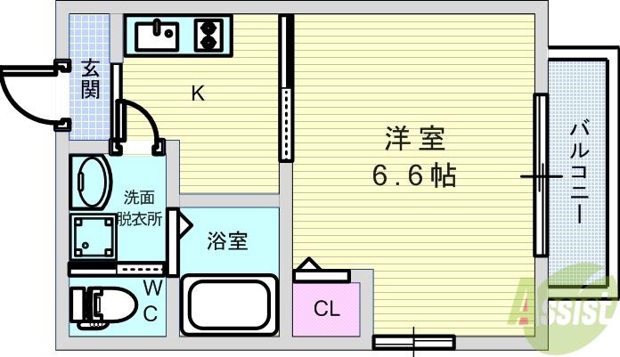 T.SANSARA(1K/2階)の間取り写真
