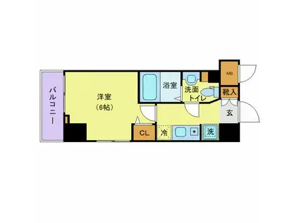 N-STAGE 三郷(1K/4階)の間取り写真