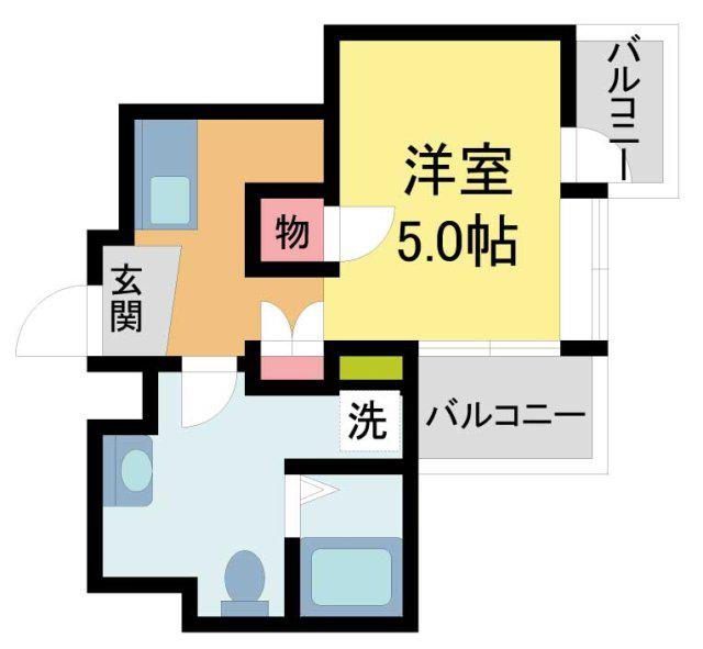 ドール甲子園口(1K/4階)の間取り写真