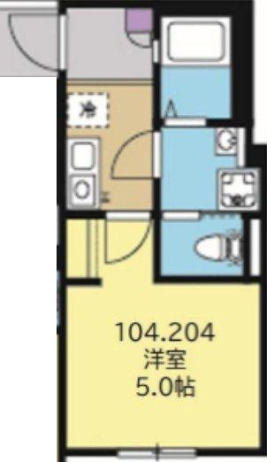 プライム大口(1K/2階)の間取り写真