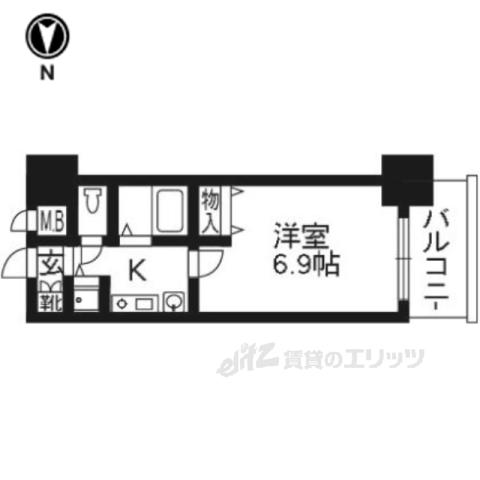 プレサンス京都四条河原町ネクステージ(1K/5階)の間取り写真