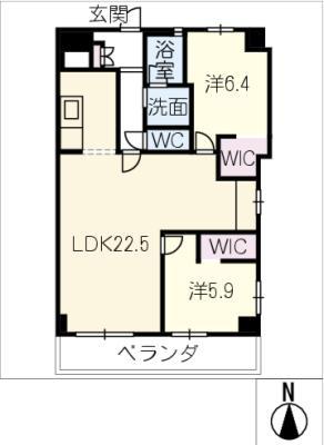 日の丸第一ビル(2LDK/3階)の間取り写真