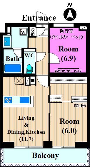 SOUND STAGE 1242(2LDK/3階)の間取り写真