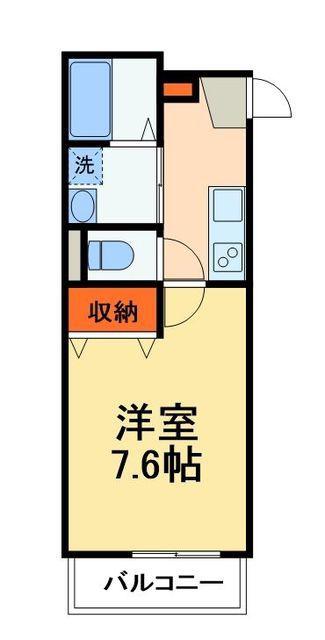 CIELO明原(1K/1階)の間取り写真