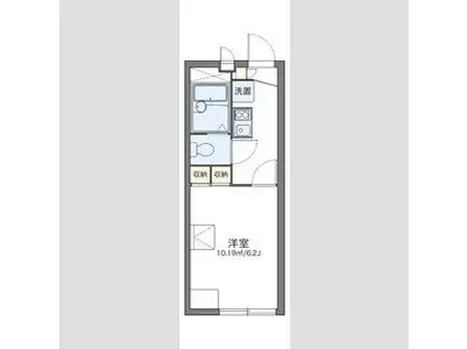 レオパレスピーヌス(1K/2階)の間取り写真