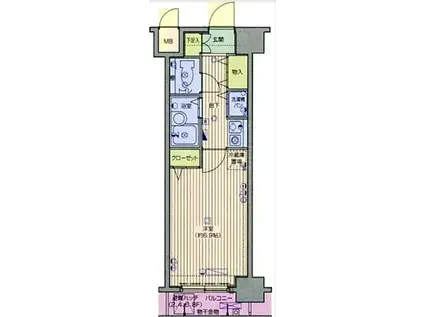 ガラステージ日本橋(1K/9階)の間取り写真