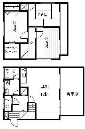 エクセレントベル(3LDK/1階)の間取り写真