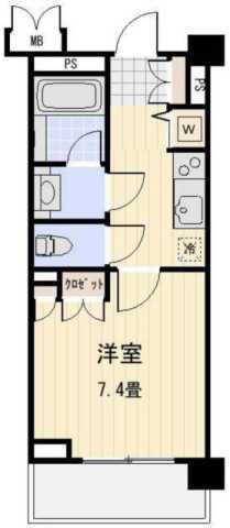 プロスペクト大森海岸(1K/2階)の間取り写真