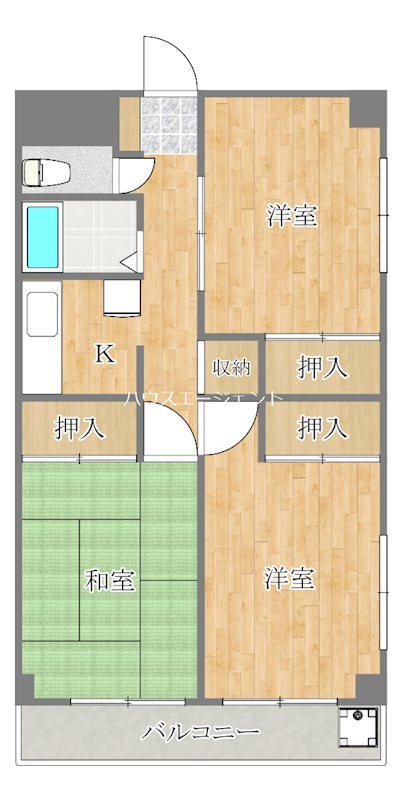 メゾン・アルベール(3K/2階)の間取り写真