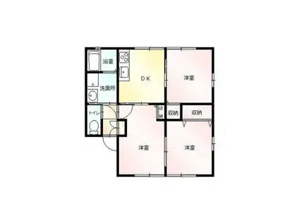 フォルテシモC(3DK/2階)の間取り写真