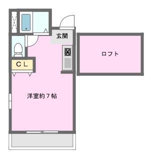 レリブ小池I(1K/3階)の間取り写真