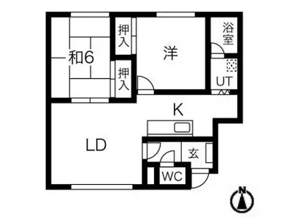 コーポ菱沼I(2LDK/2階)の間取り写真