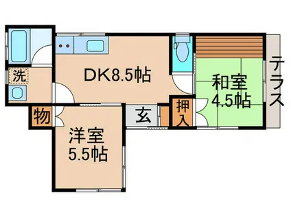 橋本ハウス(2DK/1階)の間取り写真