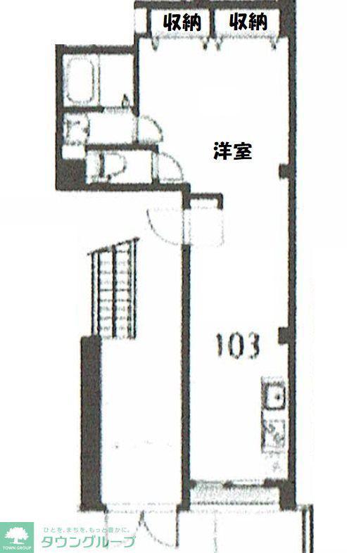グランドメルシー西新井本町(ワンルーム/1階)の間取り写真